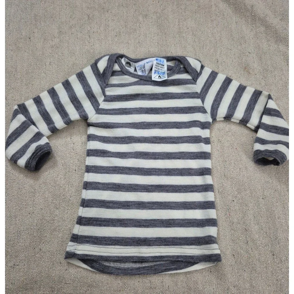 Milly and milo merino wool extra fine boys long sleeve size 6-12M